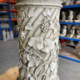 Large Ivy Stone Birdbath - Outdoor Garden Bird Feeder Acanthus Ornament Decor Xl - thumbnail 3