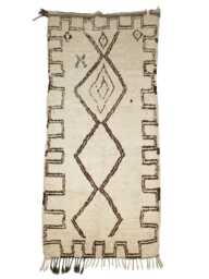 Summer Sale Vintage Beni Ourain Berber Runner 200 X 100 cm, Runner, Moroccan Rug - thumbnail 1