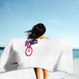 Personalized Mountain Bike Beach Towel Extreme Sports Art, Mtb Gift - thumbnail 2