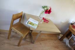 Murphy Dining Table in Solid Oak For Two, Space Saving - Handmade