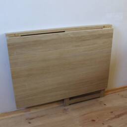 Murphy Dining Table in Solid Oak For Two, Space Saving - Handmade - thumbnail 3