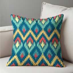 Tribal Ikat Throw Pillow Cover, Bold Geometric Cushion Boho Ethnic Sofa Decor, Southwestern Living Room & Bedroom Decor - thumbnail 4
