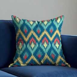 Tribal Ikat Throw Pillow Cover, Bold Geometric Cushion Boho Ethnic Sofa Decor, Southwestern Living Room & Bedroom Decor - thumbnail 3