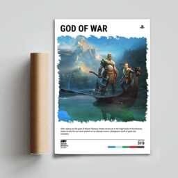 God Of War - 2018 Poster - Video Game Wall Art Print Gaming Gift A5-A4-A3-A2-A1 Unframed Canvas For Frame Or Hanger - thumbnail 3