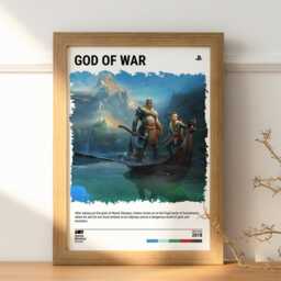 God Of War - 2018 Poster - Video Game Wall Art Print Gaming Gift A5-A4-A3-A2-A1 Unframed Canvas For Frame Or Hanger - thumbnail 2