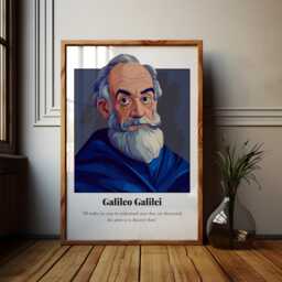 Galileo Galilei Quote Poster Astronomy Historical Icon - thumbnail 1