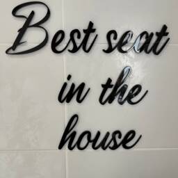 Bathroom Quote Wall Hanging, Cheeky Restroom Decor - thumbnail 2