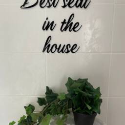 Bathroom Quote Wall Hanging, Cheeky Restroom Decor - thumbnail 3