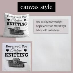 Knitting Cushion Personalised Birthday Gift Her Knitter Friend Keepsake Mum Custom Knitting Pillow Women Grandma Nan Granny Nana - thumbnail 4