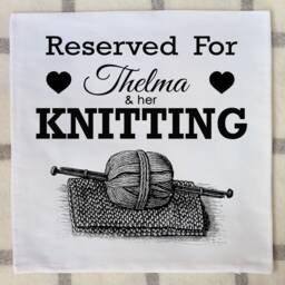 Knitting Cushion Personalised Birthday Gift Her Knitter Friend Keepsake Mum Custom Knitting Pillow Women Grandma Nan Granny Nana - thumbnail 3