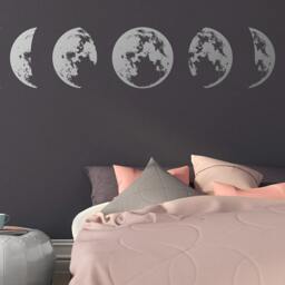 Moon Phases Wall Decal - Phase Decor, Celestial Art, Decor For Home, Nursery Kids Room Stickers - thumbnail 3