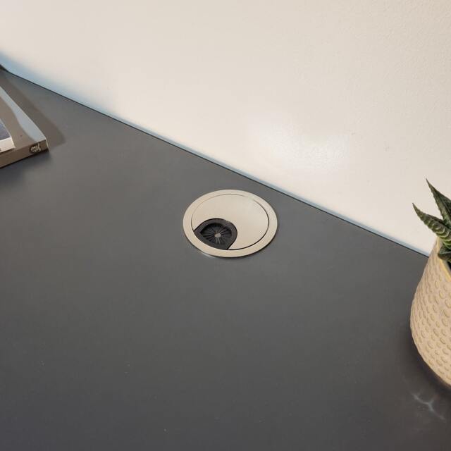 Desk Cable Tidy Raw Bespoke Matte Black/Brushed Aluminium - image 1