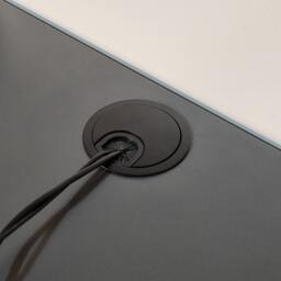 Desk Cable Tidy Raw Bespoke Matte Black/Brushed Aluminium - thumbnail 4