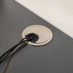 Desk Cable Tidy Raw Bespoke Matte Black/Brushed Aluminium - thumbnail 3