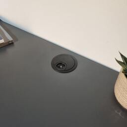 Desk Cable Tidy Raw Bespoke Matte Black/Brushed Aluminium - thumbnail 2