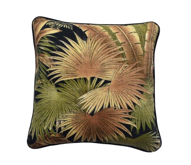 Tropical Palm Leaf Outdoor Cushion Cover, Bahama Breeze - image 1