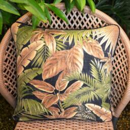 Tropical Palm Leaf Outdoor Cushion Cover, Bahama Breeze - thumbnail 4