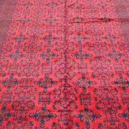 Large Afghan Rug, 13.0 X 9.9 Ft, Beautiful Top Quality, Handmade Oriental Rug 10X13, Afghan Turkmen Khal Mohammadi Area Bukhara Rug - thumbnail 2