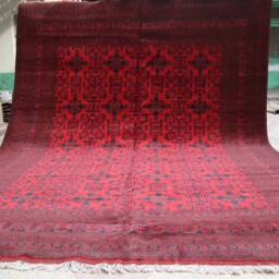 Large Afghan Rug, 13.0 X 9.9 Ft, Beautiful Top Quality, Handmade Oriental Rug 10X13, Afghan Turkmen Khal Mohammadi Area Bukhara Rug - thumbnail 3