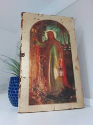 The Light Of The World Wood Art William Holman Hunt, Pre-Raphaelite Painting - thumbnail 1