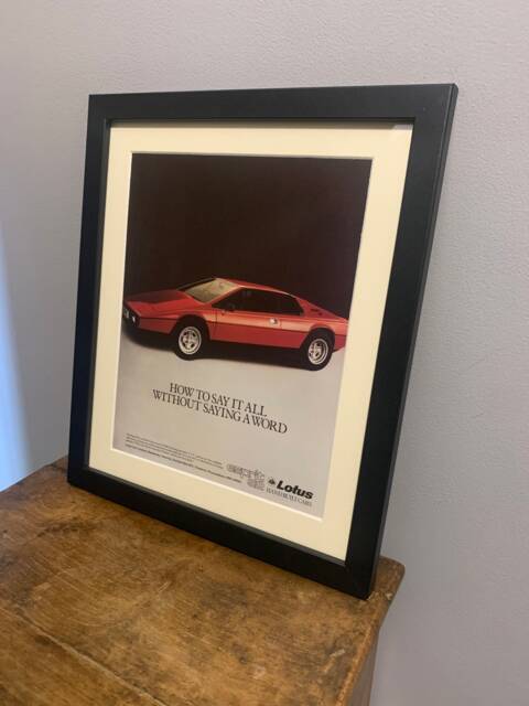 Lotus Esprit Original 1979 Framed Advertising Wall Art Print Poster, Birthday Gift, Display Home Office, Man Cave - A38 - image 1