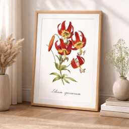 Botanical Flower Prints & Deluxe Greeting Cards. Stylish Floral Art. Wall Art, Elegant Nature Home Decor. Set Of 8 Poster - thumbnail 1