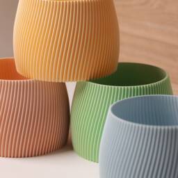 Pastel Planter - 100% Eco-Friendly Petrol Free Plant Based Made in France Gift Idea For Plant Lover - thumbnail 3