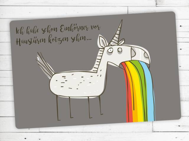 "Dirt Sparrow?? Doormat - Assigner Motif ""Unicorn" - image 1