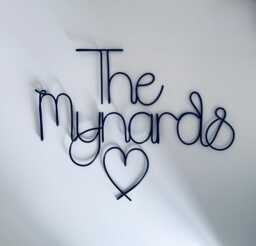 Personalised Wire Family Name Sign Handmade Wall Art - thumbnail 1