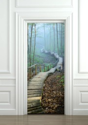 Bridge Wall Paper, Door Sticker, Wallpaper, Mural, Nature Art, Bedroom Living Room Home Decor, Covering Sticker - thumbnail 1