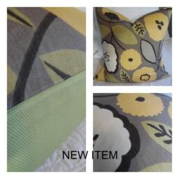 Sale.whimsical Floral. Cocoa.citron.avocado.yellow/Gold.black.white.playful Floral Pillow.pillow Covers.slip Covers.gift For Her.teen.girls - thumbnail 2