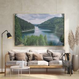 Landscape Mountain River Print, Wall Art , Ocean Poster Home Decor Bedroom Decor, Nature Prints, A5, A4, A3, A3+, A2 - thumbnail 2