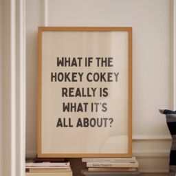 Hokey Cokey Funny Quote Print Cream & Black Unframed Card - thumbnail 2