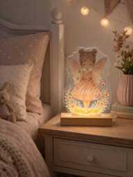 Personalised Fairy Night Light - Custom Name Led Lamp Girls Bedroom Decor