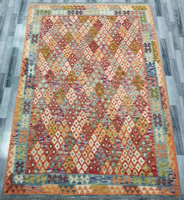 Kilim Rug Classic, Handmade Artisan Afghan Turkish Navajo Natural Wool 280x204 cm - image 1