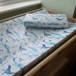 Ocean Baby Changing Mat, Sea Life Changing Mat, Wedge Ocean Nursery Decor, Baby Mat - thumbnail 2