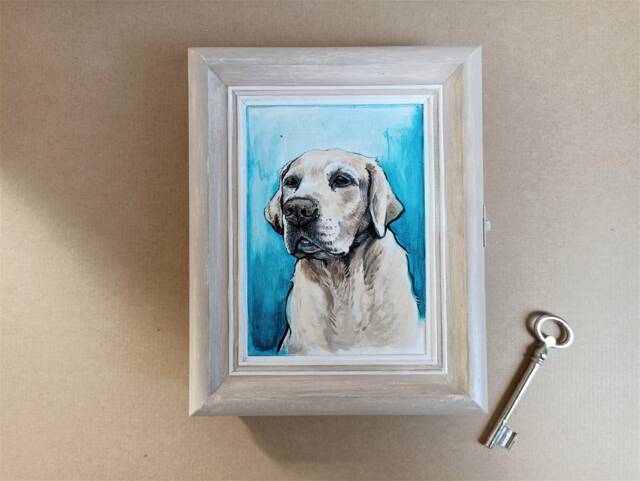 Labrador Retriever, Hand-Painted Wooden Key Holder, Gift For New Home - image 1