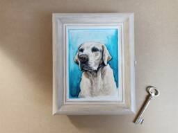 Labrador Retriever, Hand-Painted Wooden Key Holder, Gift For New Home - thumbnail 1