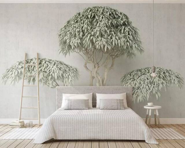 3D Tree Wallpaper, Lush Leaf Wall Mural, Peel & Stick - image 1