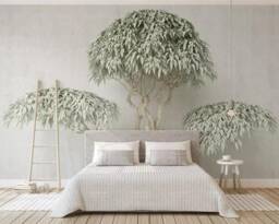3D Tree Wallpaper, Lush Leaf Wall Mural, Peel & Stick - thumbnail 1