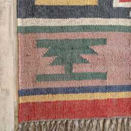 Wool Jute Kilim Rug - Living Room, Bedroom, Hallway, Entrance - thumbnail 3