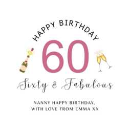 Personalised 60Th Birthday Candle Gift Set, Sixty & Fabulous Candle, Happy Present For Mum Grandma Friend - thumbnail 2