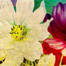 Cosmos, Flowers, Gift For Gardener, Wall Hanging, Pull Down Chart, Botanical, Seed Package, Vintage Image, Antique Art, Nature - thumbnail 2
