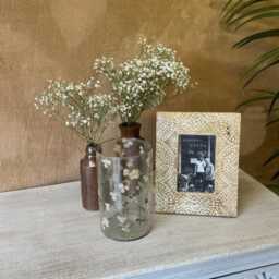 Hand-Carved Mango Wood Sideboard - Whitewashed Finish With Floral Detail - thumbnail 4