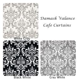 Damask Valances Cafe Curtains. Kitchen Valance. Bathroom Curtains. Valance. Curtain Valance Curtains - thumbnail 2