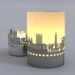 Birmingham Skyline Gift Tube Shadow Play - Souvenir Candle With Silhouette Projection Perfect For Fans - thumbnail 3