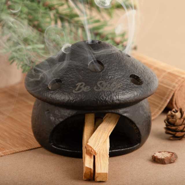 Handcrafted Mushroom Palo Santo Burner, Personalized Ceramic Incense Holder, Custom Smudge Holder, Unique Home Fragrance Gift, Thanksgivinggifts - image 1