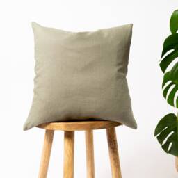 Green Linen Cushion Covers, Pure Stone Washed & Softened Cushions 45cm X - 18 - thumbnail 2