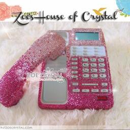 Bling & Sparkly Pink Office/Desk Phone To Ensure A Good Conversation For Every Call - thumbnail 3