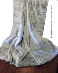 Plush Faux Fur Throw Blanket, Super Soft Bunny, Handmade Usa